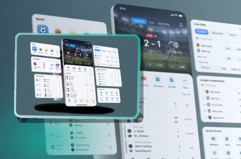 开云 安装卡片区 · 赛事信息App · 网页版也能继续看界面展示
